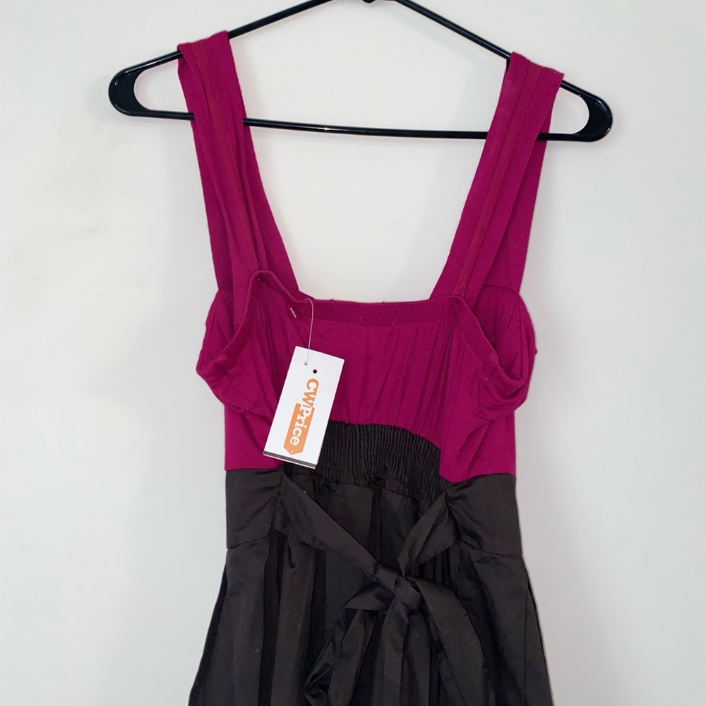 size medium, pink and brown cute dress!! new with tags - Picture 3 of 6